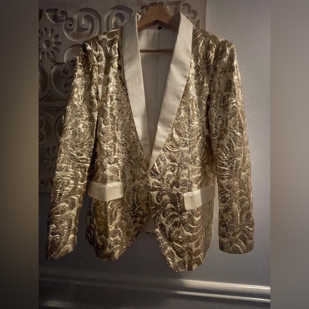Men Tuxedo Gold and Ivory